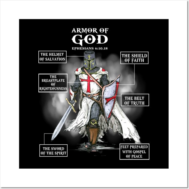 The Armor Of God T Shirt | Ephesians 6:10.18 Wall Art by Nifty T Shirts